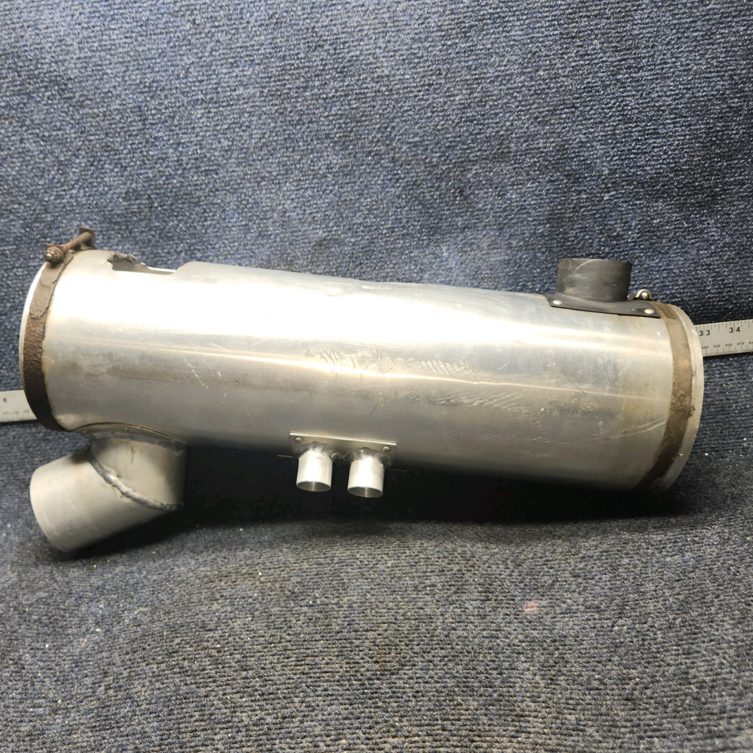 Used aircraft parts for sale, 66704-002 Piper PA28-140 Muffler Shroud- Has dents