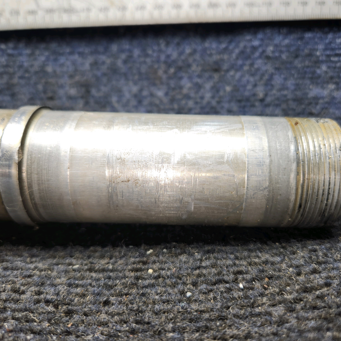 Used aircraft parts for sale, 0541124-1 Cessna 172 Main Landing Gear Aluminum Axle w Shim