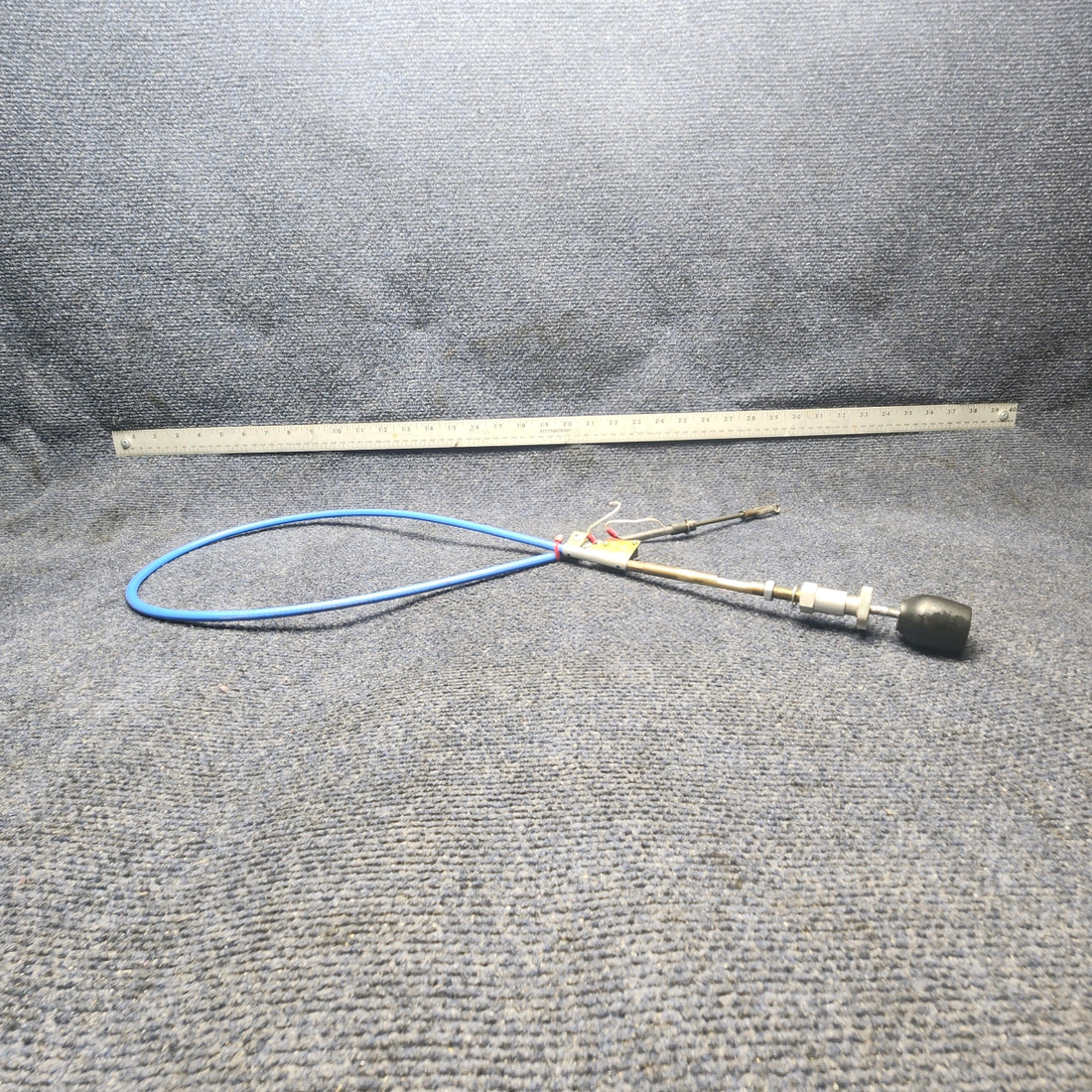 Used aircraft parts for sale, 455-185 PIPER PA-24-250 Throttle Control Cable with Switch (Length: 53-1/4”)