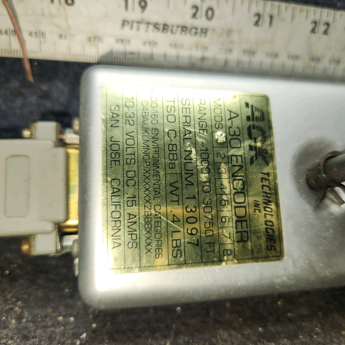 Used aircraft parts for sale, A-30.5 ACK Technologies cessna 150G Altitude Encoder – Mods 1