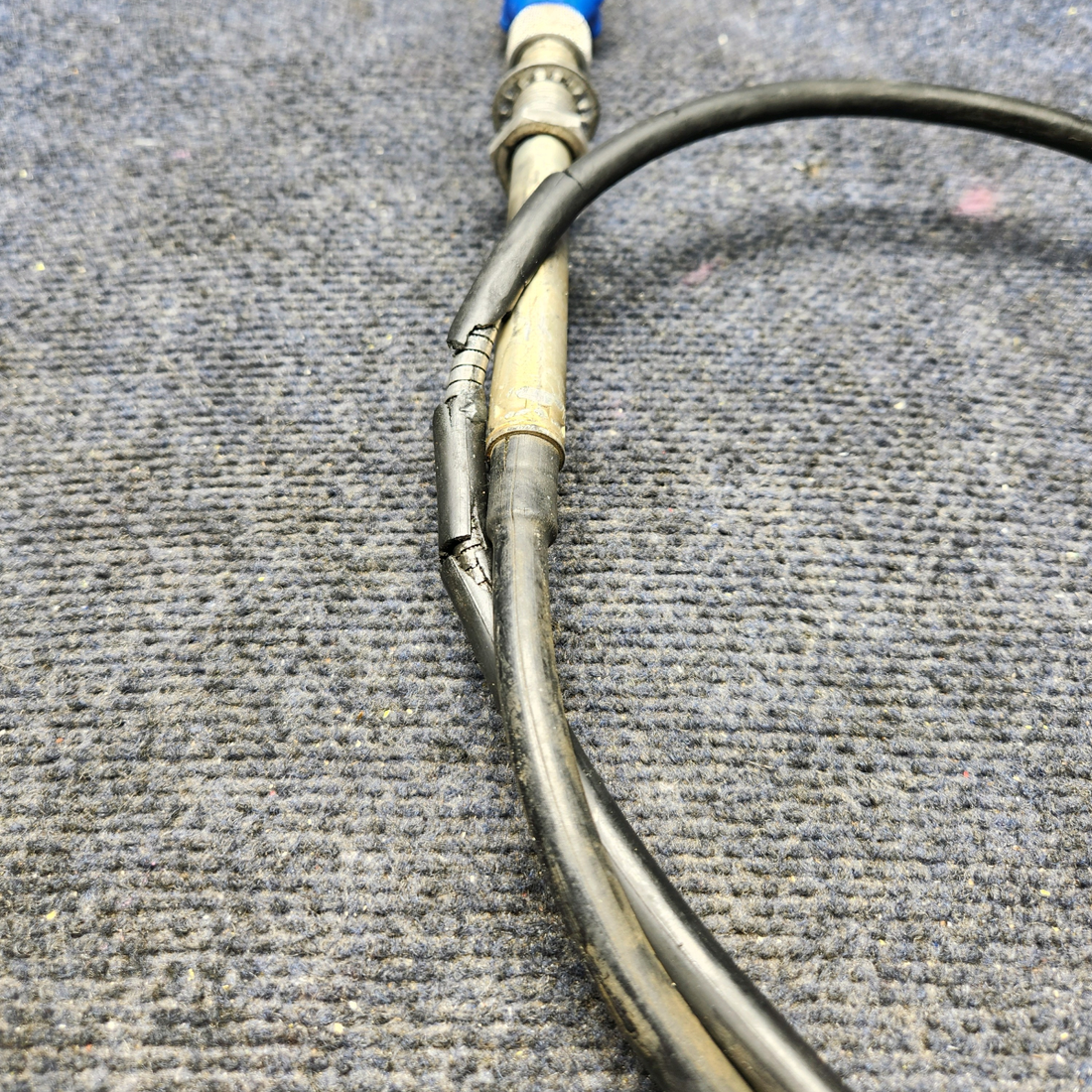 Used aircraft parts for sale, 36-380061-3 Beechcraft F33A VERNIER PROPELLER CONTROL CABLE ASSY (L: 75.25”)