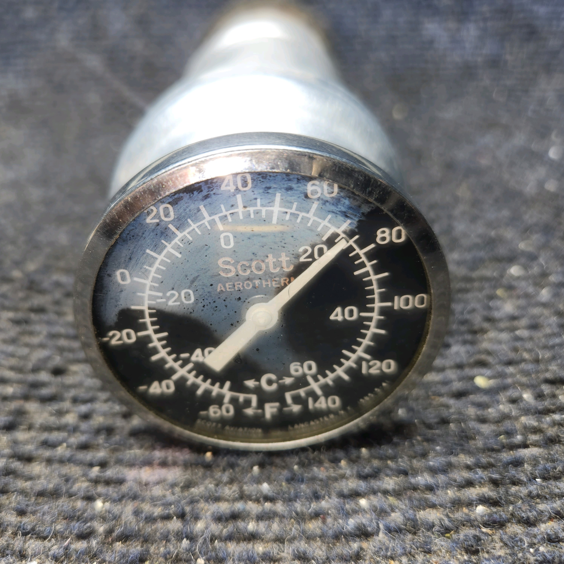 Used aircraft parts for sale, C668507-0101 Cessna 182G Outside Air Temperature Indicator with Air Vent