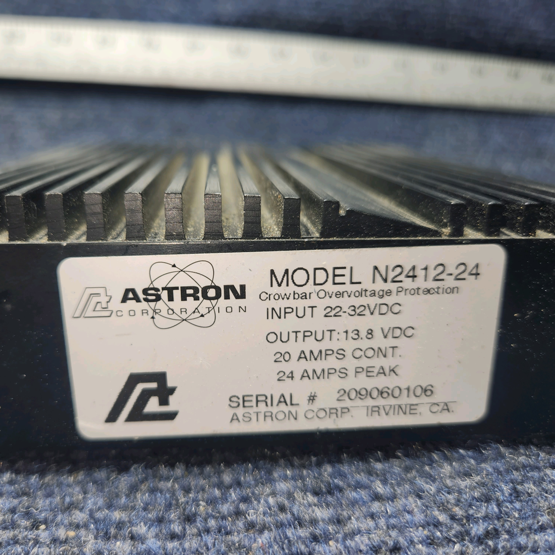 Used aircraft parts for sale, N2412-24 Astron Cessna 172RG DC28V to DC14V  Voltage Converter