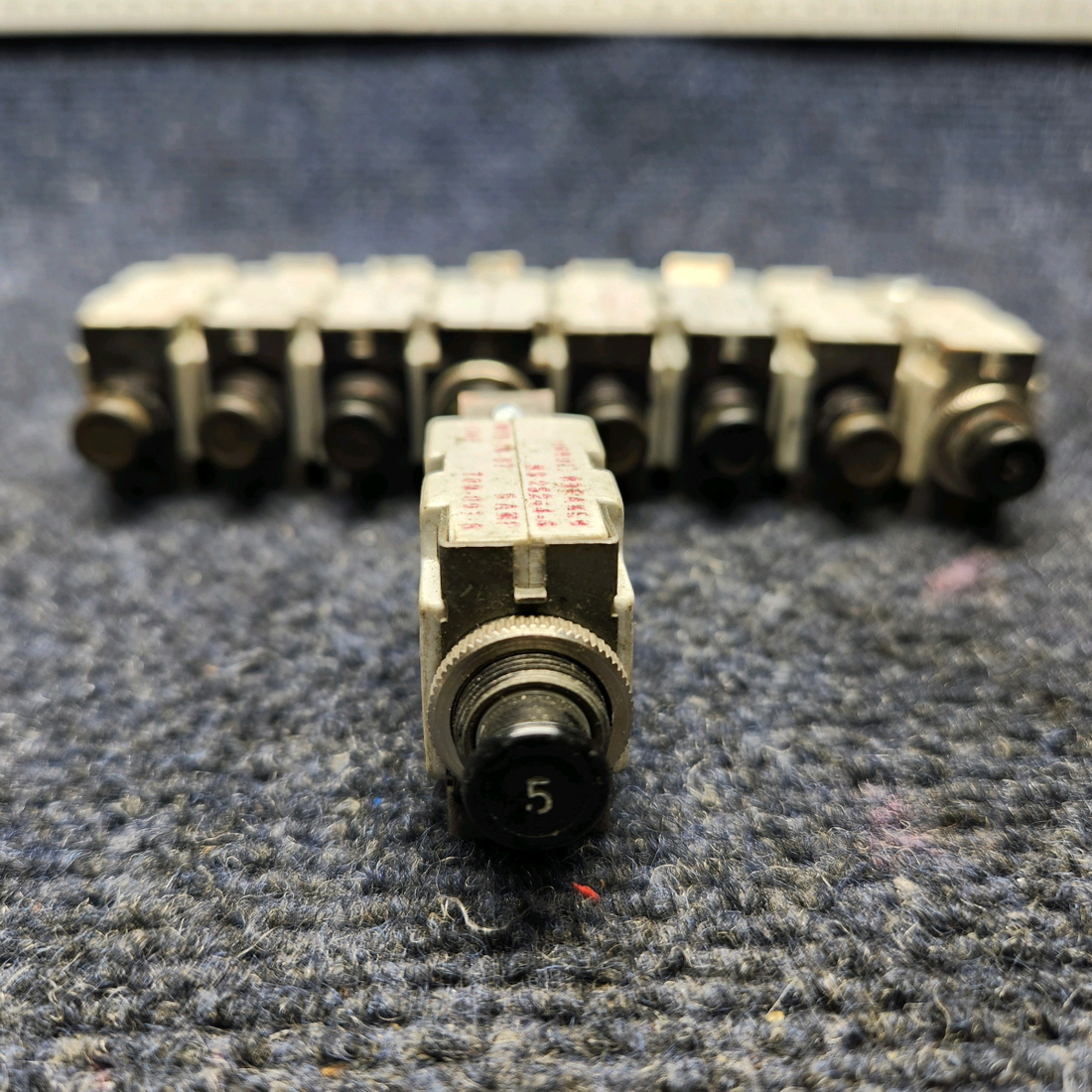 Used aircraft parts for sale, MS25244-5 Mechanical Products CIRCUIT BREAKER 5A "PRICE PER EACH"