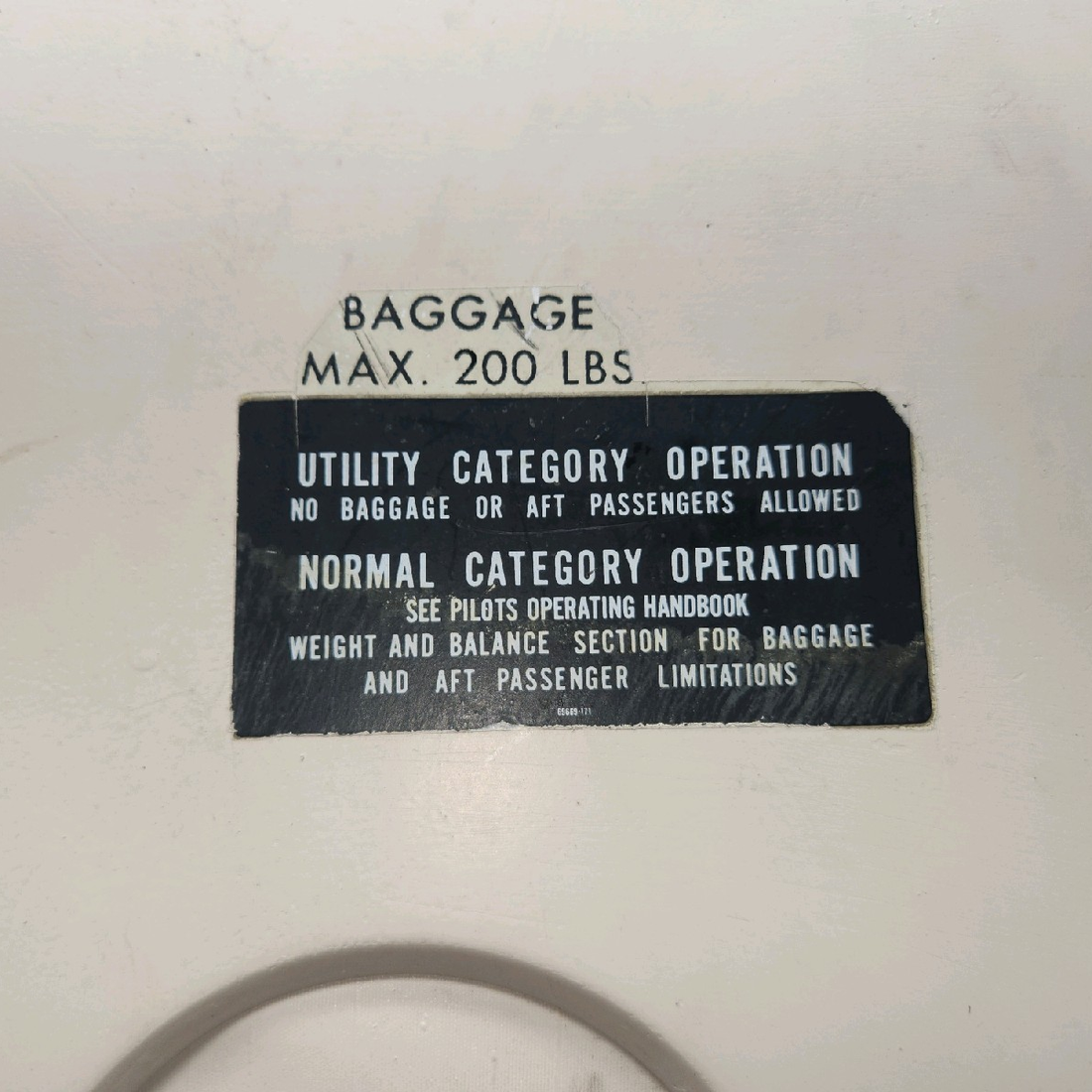 Used aircraft parts for sale, 66793-018 piper PA-28-181 Baggage Door Assembly w/ Lock & Latch