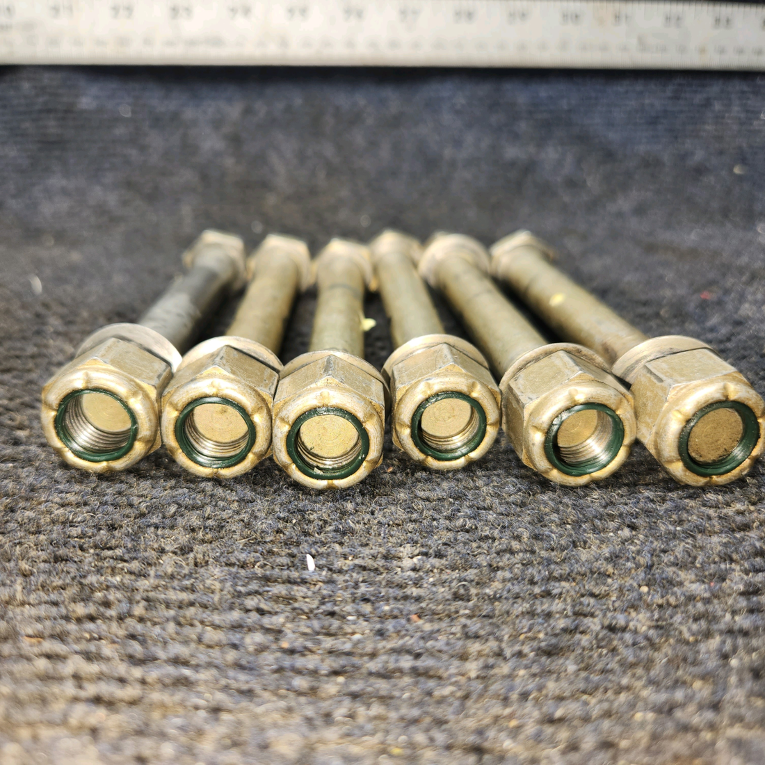 Used aircraft parts for sale, A2513-16 Cessna 172E Prop Bolts (6) (1/2 Bolt 3/4 Head 4.75 in Long)
