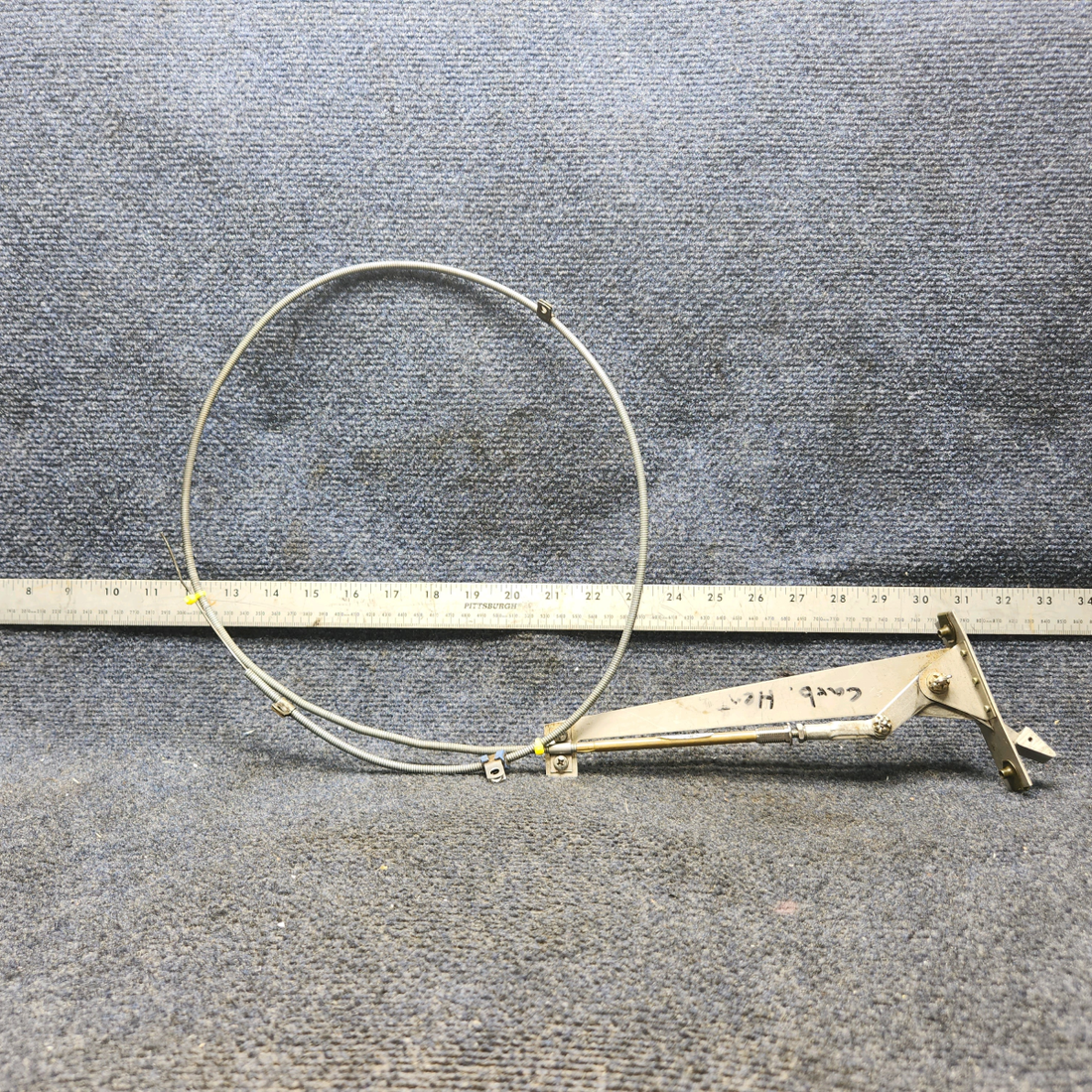 Used aircraft parts for sale, 66835-000 Piper PA28-140 Carburetor Heat Control Assy w Cable (Length: 49”)