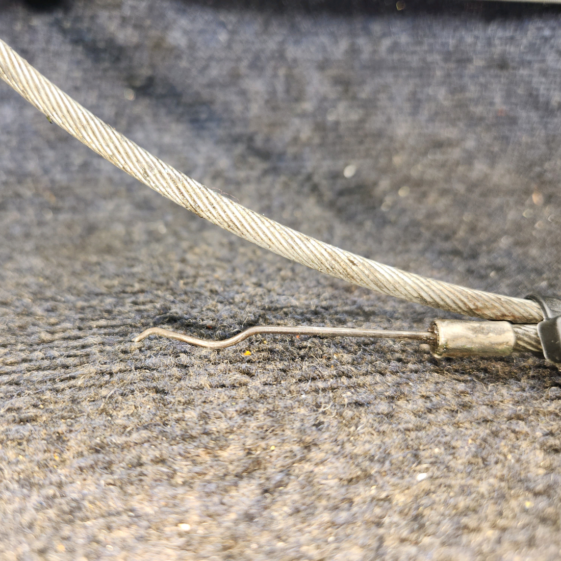 Used aircraft parts for sale, 66835-000 Piper PA28-161 Carburetor Heat Control Cable (Length: 48”)