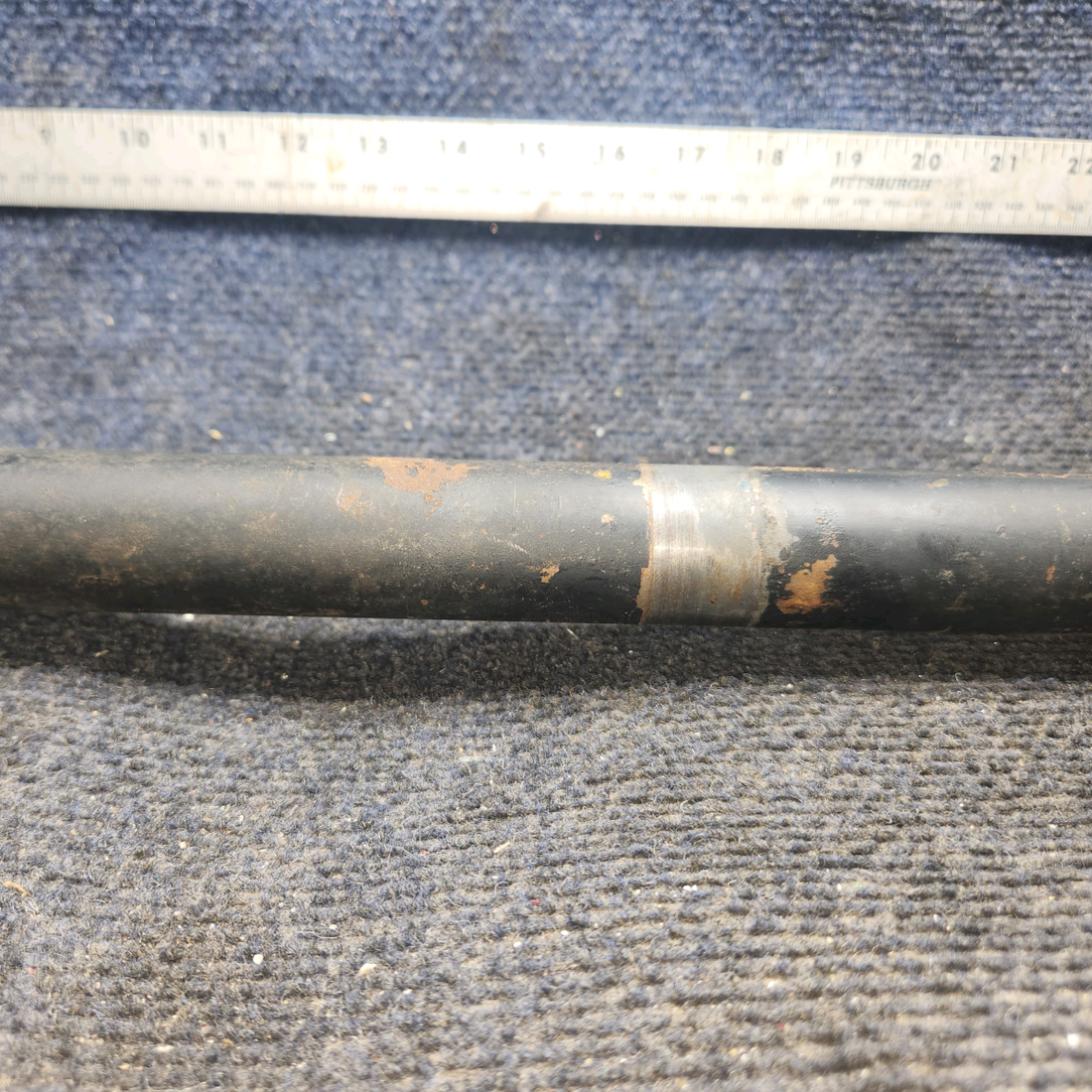 Used aircraft parts for sale, 62705-000 Piper PA-28-140 Flap Torque Tube with LH and RH Fitting