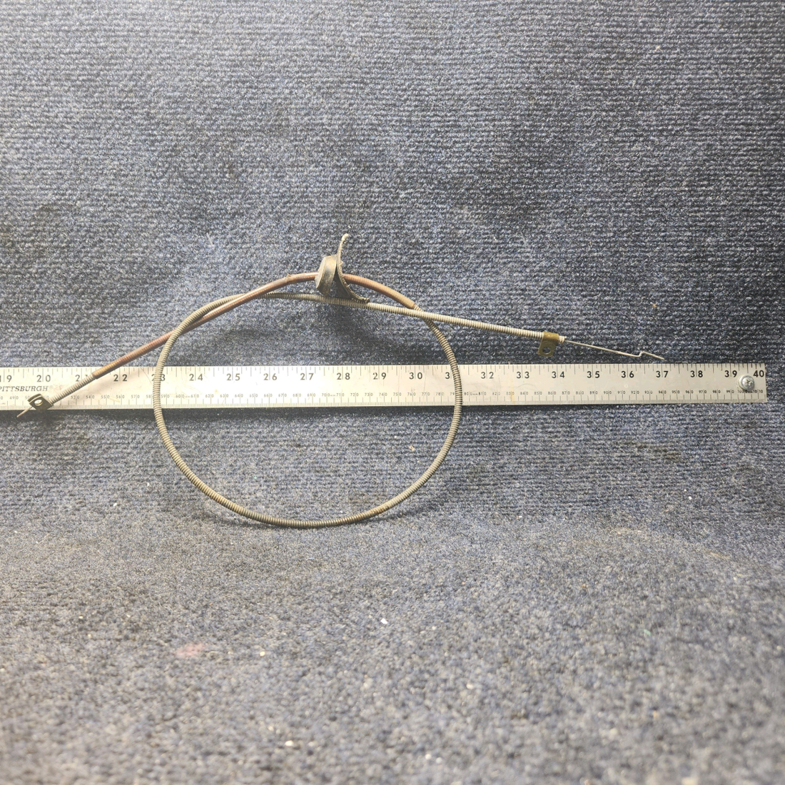 Used aircraft parts for sale, 67709-000 Piper PA28-140 Defroster Cable Assy. 39 1/2"
