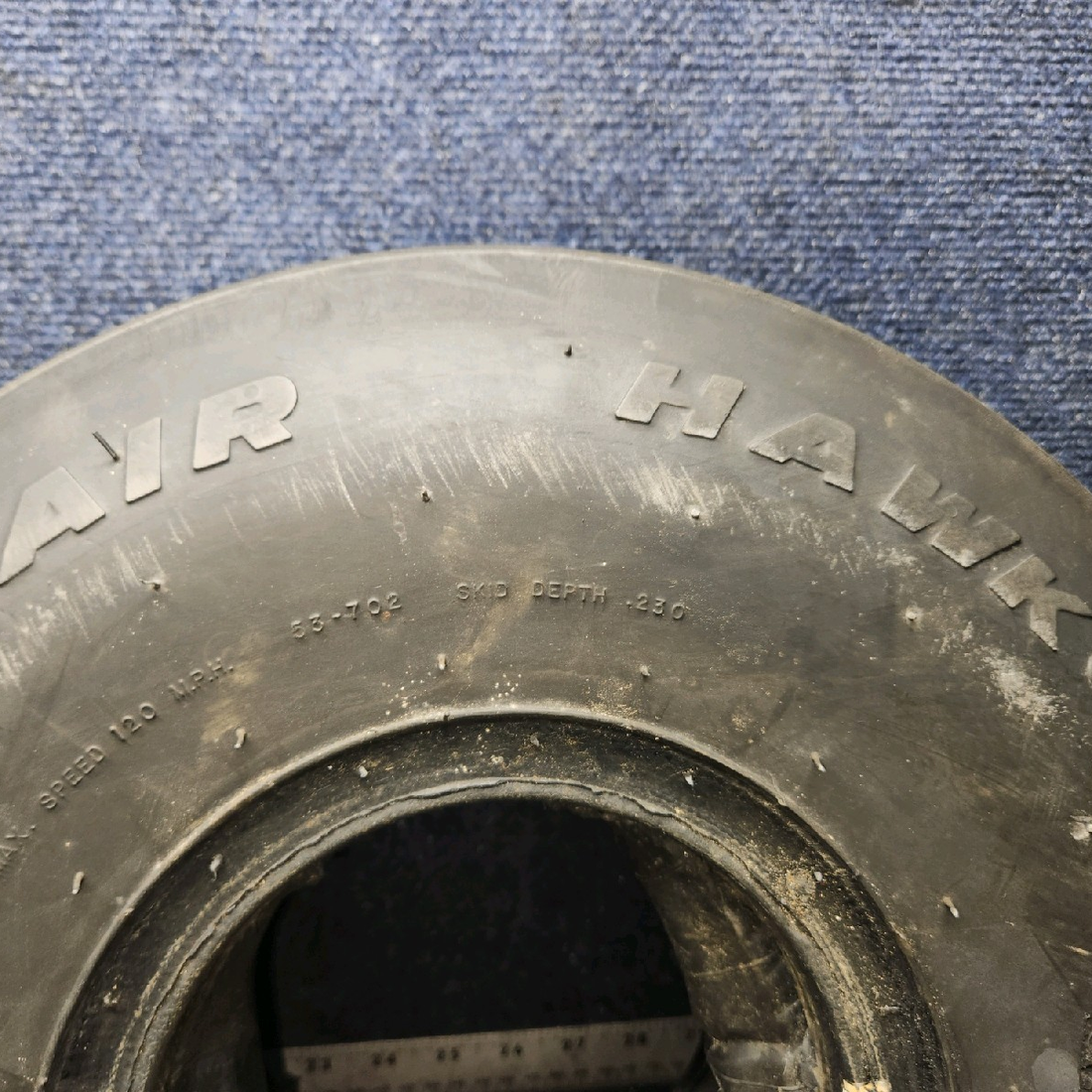 Used aircraft parts for sale, 30843 Air Hawk piper PA-28-181 6.00-6 4-Ply Type III Aircraft Tire with Tube