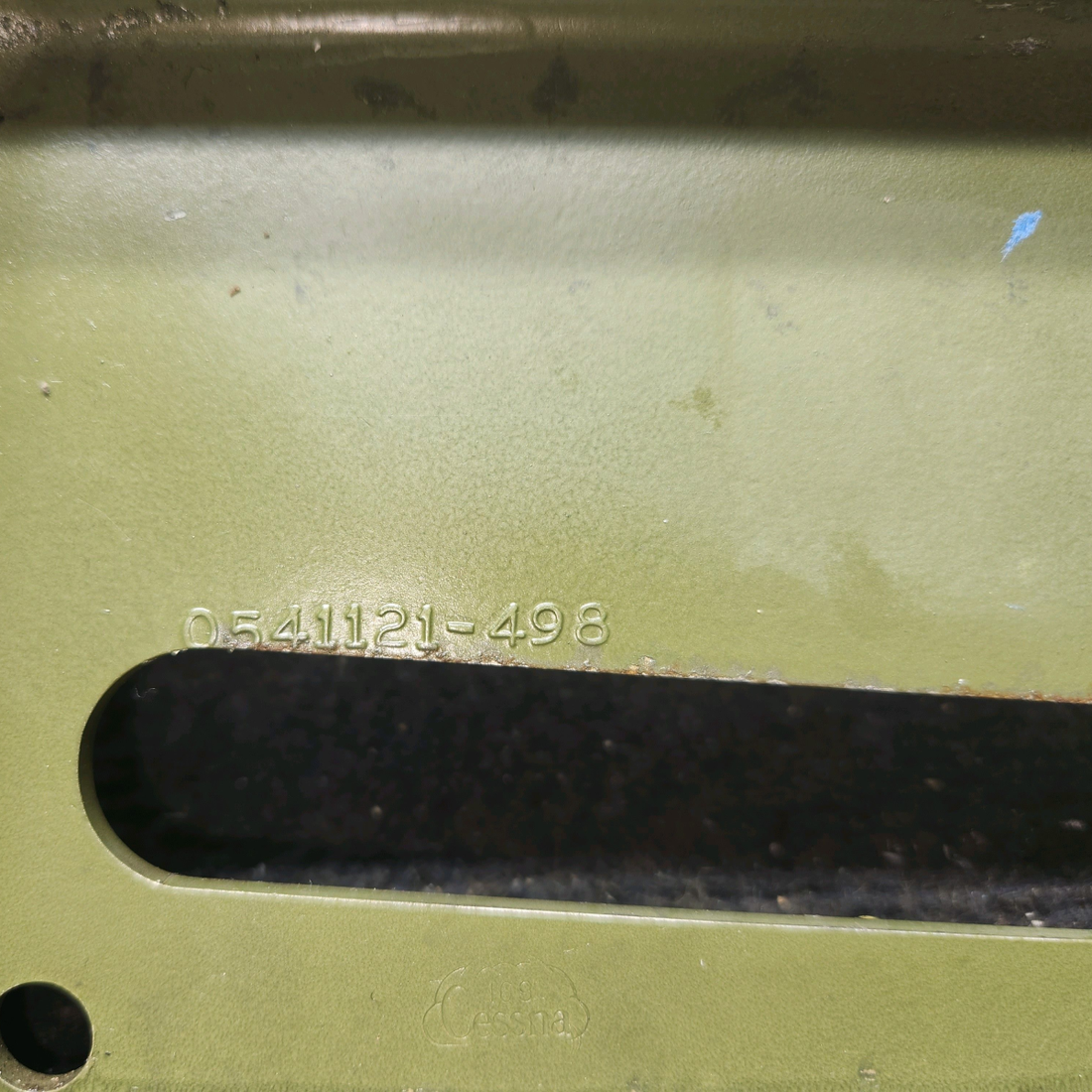 Used aircraft parts for sale, 0541121-2 Cessna 172E Main Gear Support Outboard RH (Zinc Chromate)