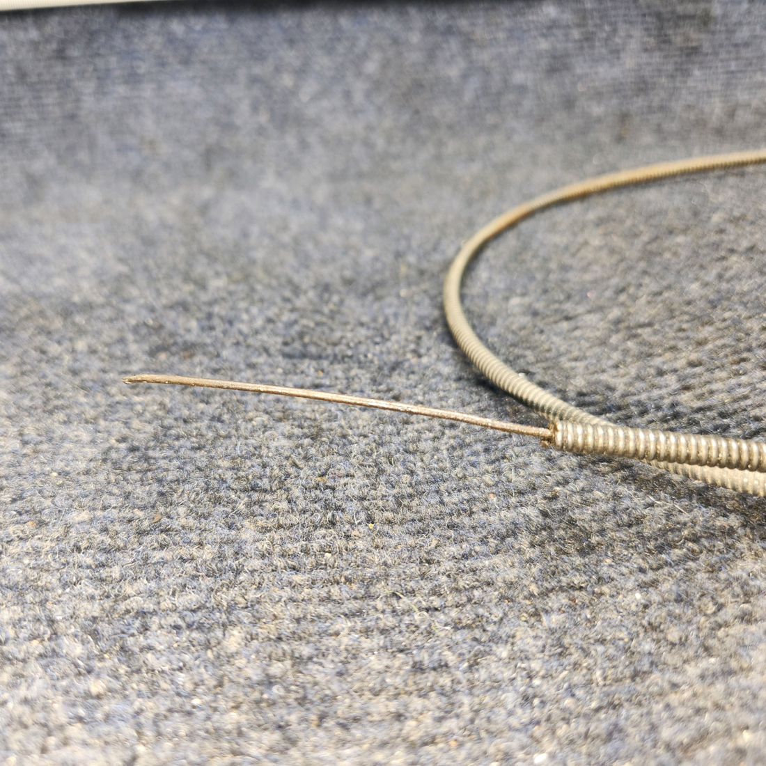 Used aircraft parts for sale, 35-380051-21 Beechcraft A24R Cabin Heat Control Cable (Length: 45-1/4")