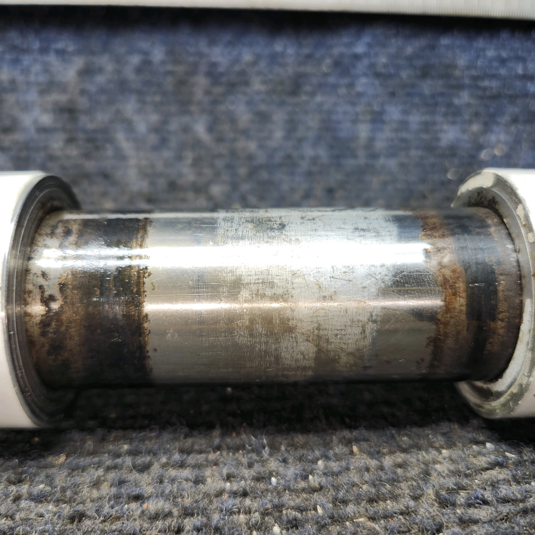 Used aircraft parts for sale, 0543001, 0543037-1, 0543003 Cessna 172E Nose Gear Axle Tube w/ Spacers & Ferrule