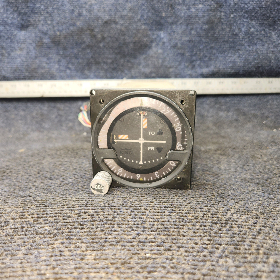 Used aircraft parts for sale, 066-3025-01 King KI-214 Cessna 172 Course Select Indicator with  connector
