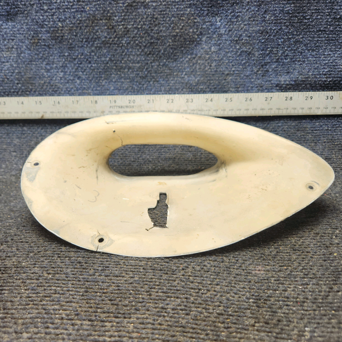 Used aircraft parts for sale, 0723605-3 Cessna 182G Wing Strut Upper Fairing LH (Worn Holes)