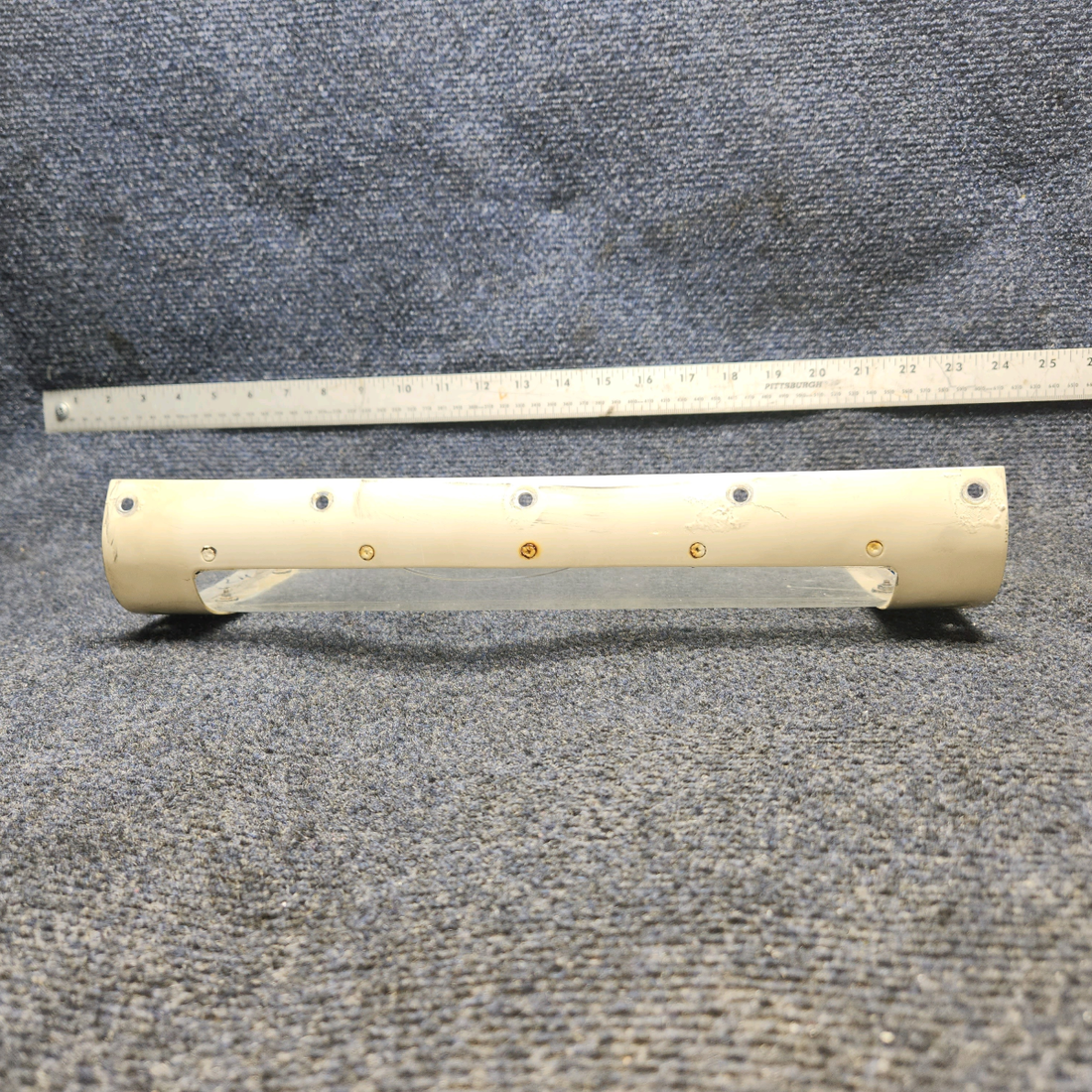 Used aircraft parts for sale, 169-110000-247 Beechcraft A24R Landing Light Window LH / RH "Plastic Have Crack SEE PHOTOS"