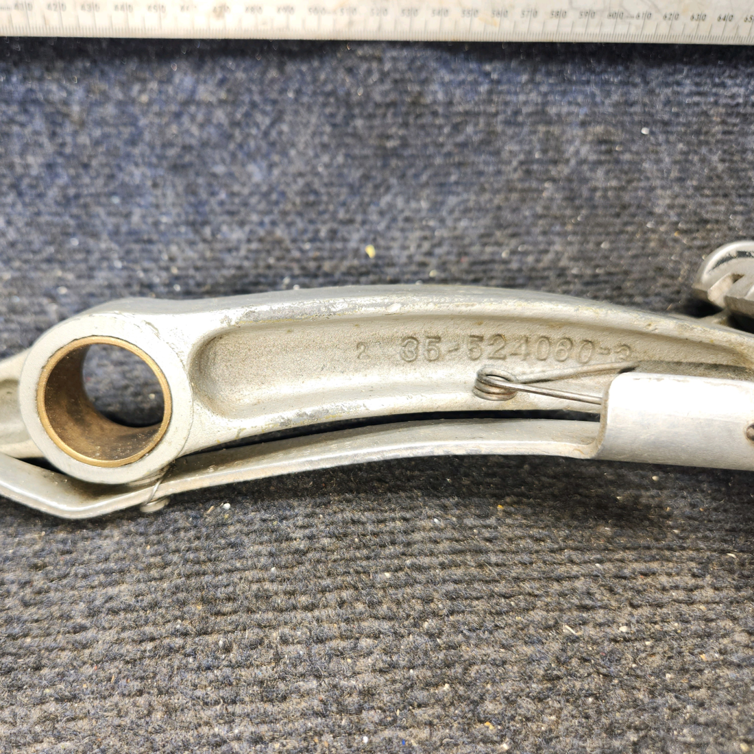 Used aircraft parts for sale, 35-524011, 35-524060-2 BEECHCRAFT F35 Rudder Pedal and Arm