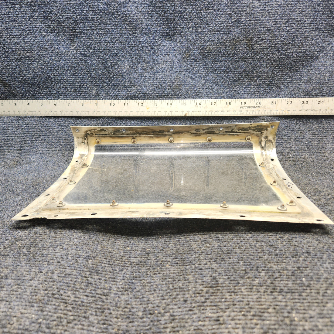 Used aircraft parts for sale, 169-110000-247 Beechcraft A24R Landing Light Window LH / RH "Plastic Have Crack SEE PHOTOS"