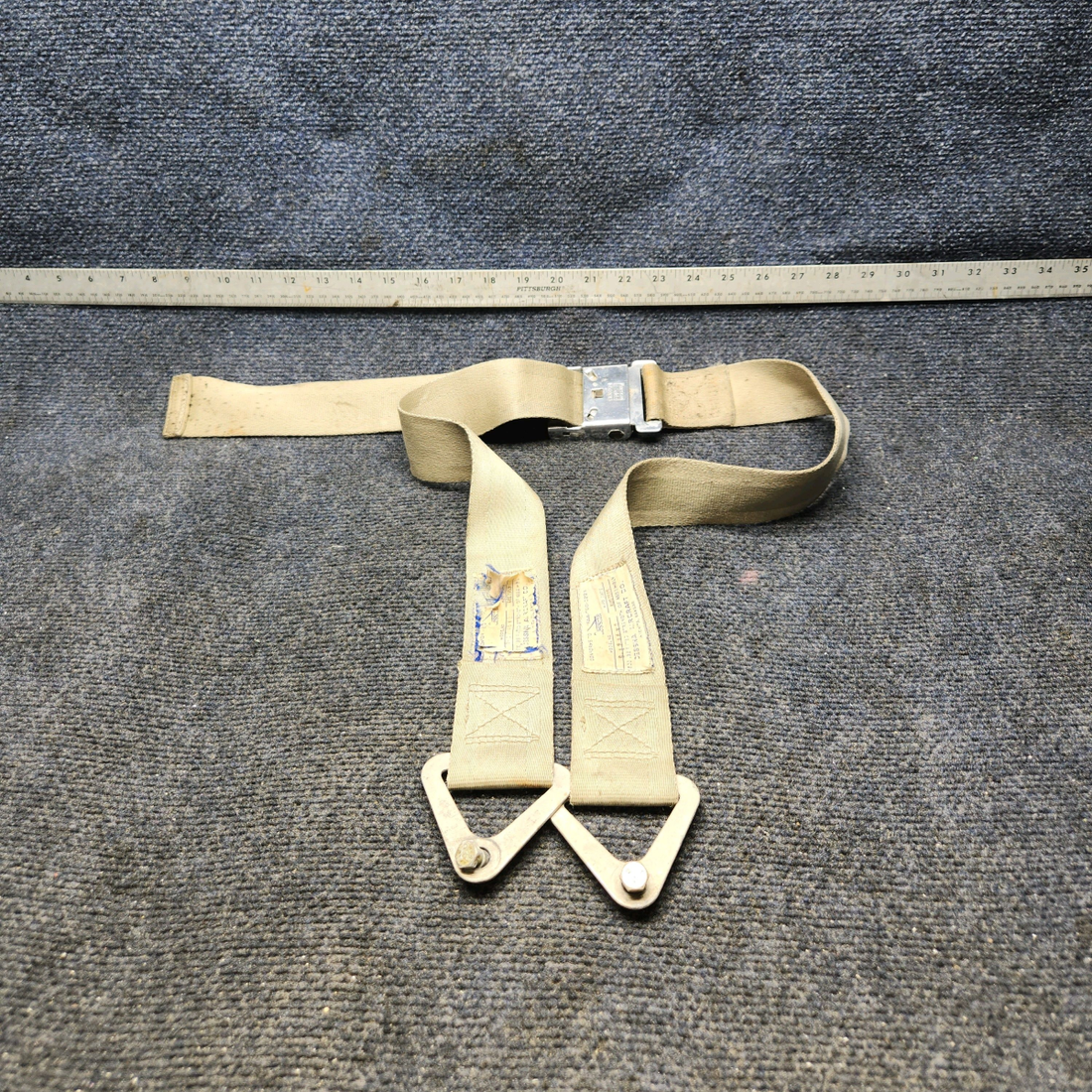 Used aircraft parts for sale, S-1746S2 CESSNA 172K PILOT OR CO-PILOT SEAT BELT ASSEMBLY - BEIGE