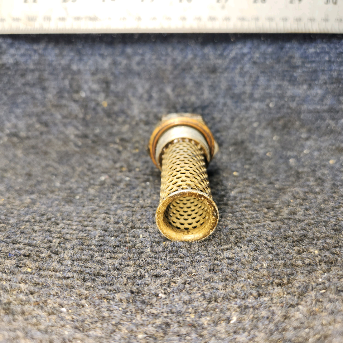 Used aircraft parts for sale, 653986 Continental O-300-D Cessna 172F Oil Screen with 2265 Hex Plug