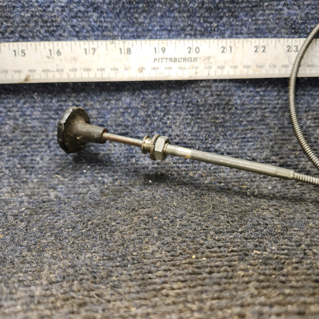 Used aircraft parts for sale, 0411090-28 Cessna C175 Carburator Heat Control Cable 46"