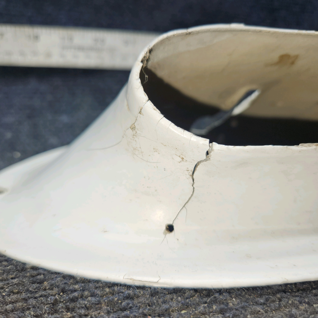 Used aircraft parts for sale, 0723605-3 Cessna 182G Wing Strut Upper Fairing LH (Worn Holes)