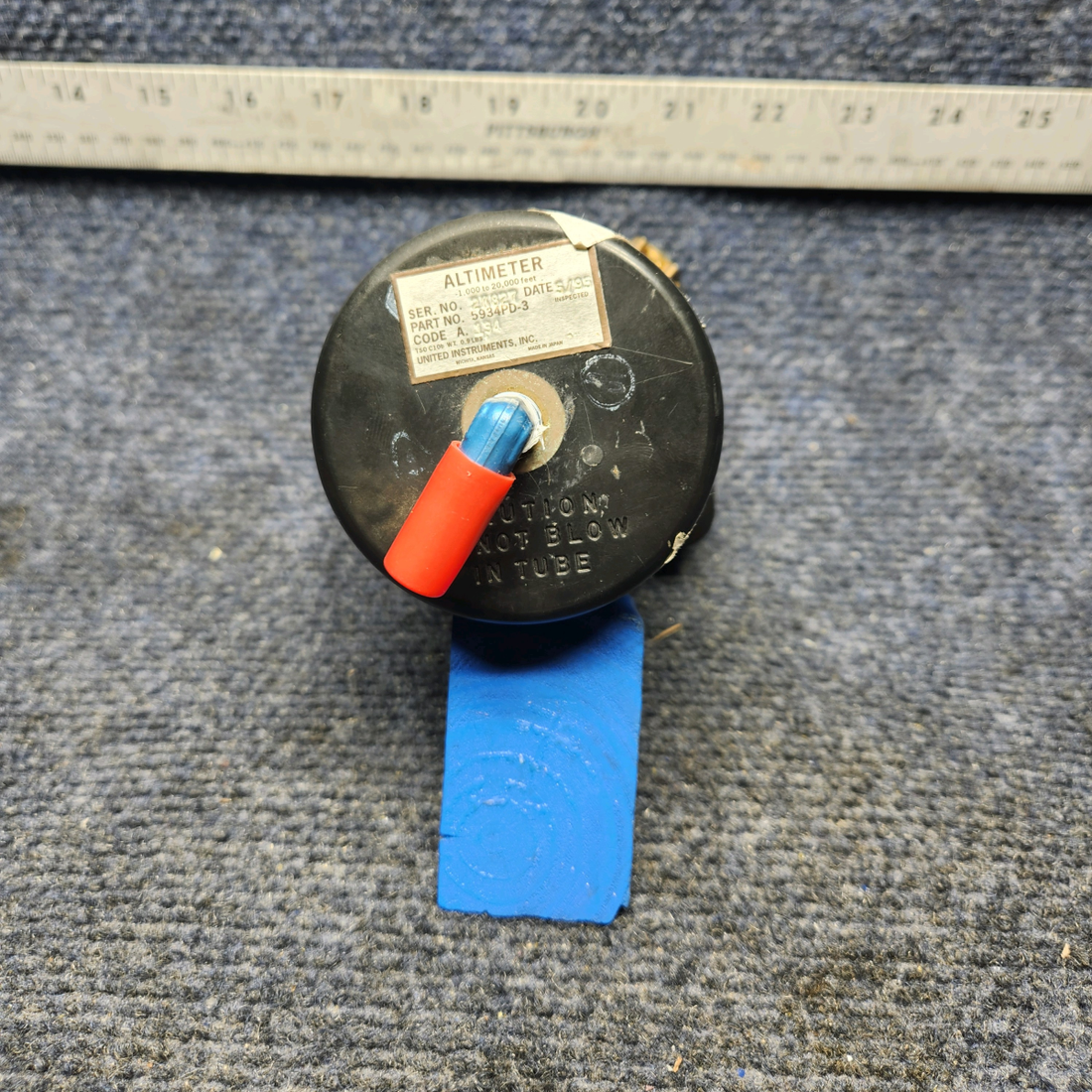 Used aircraft parts for sale, 5934PD-3 United Instruments PIPER PA28-161 Warrior III ALTIMETER INDICATOR (CODE: A.133)