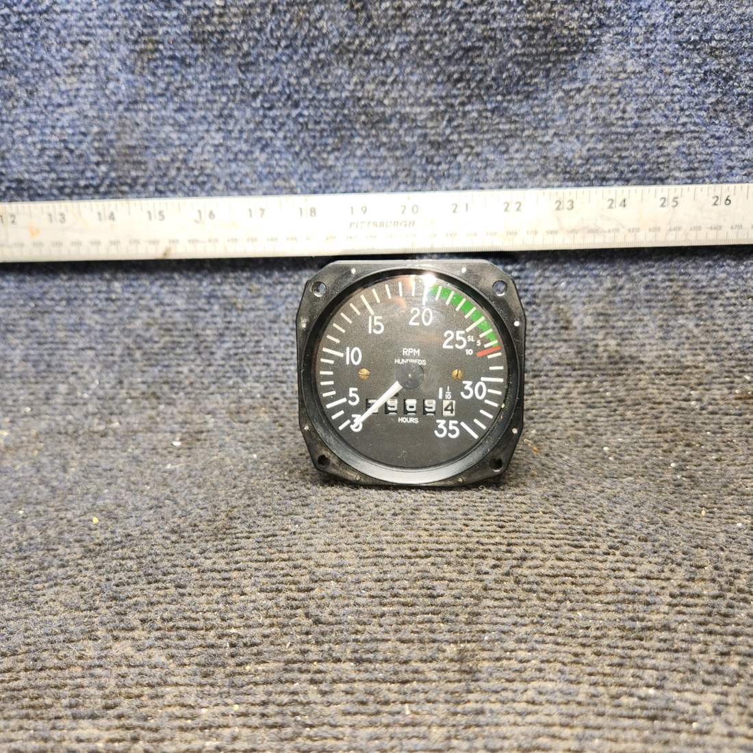 Used aircraft parts for sale, D1-112-5025 Mitchell cessna 150G Recording Mechanical Tachometer – 3,989.4 Hours