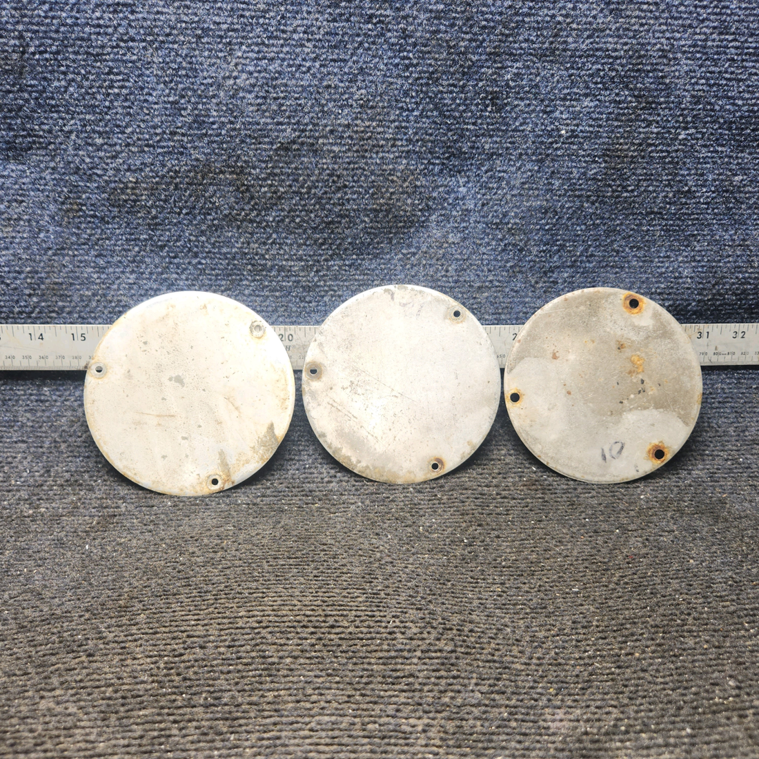Used aircraft parts for sale, S225-9 cessna 150G Inspection Cover Plates – Set of 3