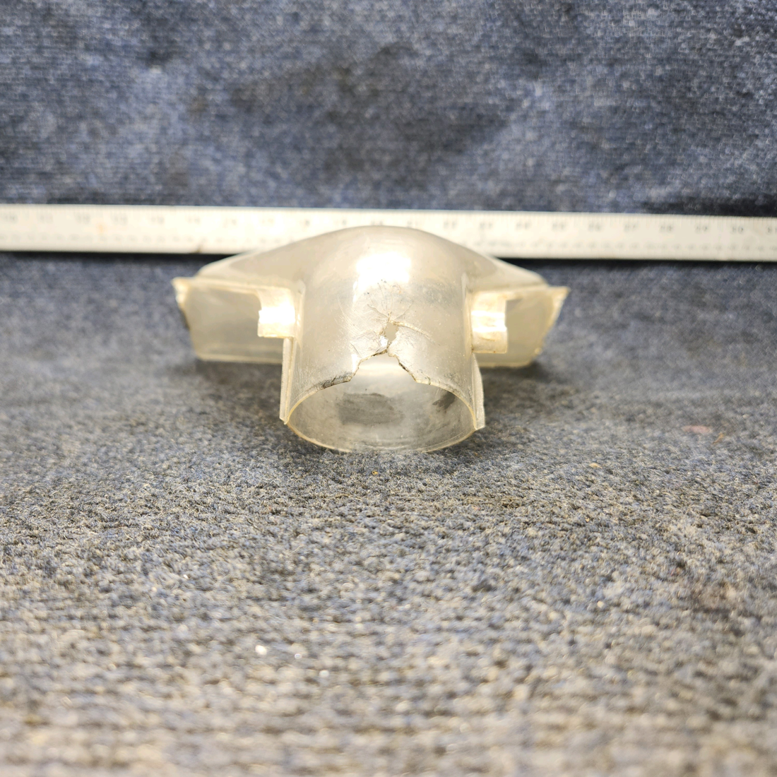 Used aircraft parts for sale, 169-554012-9 Beechcraft A24R Duct Windshield Defrost "Has a Crack in a Hole"