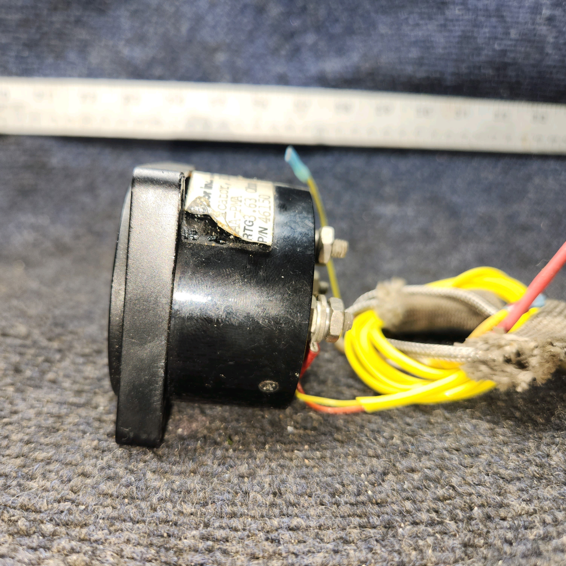 Used aircraft parts for sale, 46150 Alcor Cessna 172E EGT Exhaust Gas Temp Indicator with Probe
