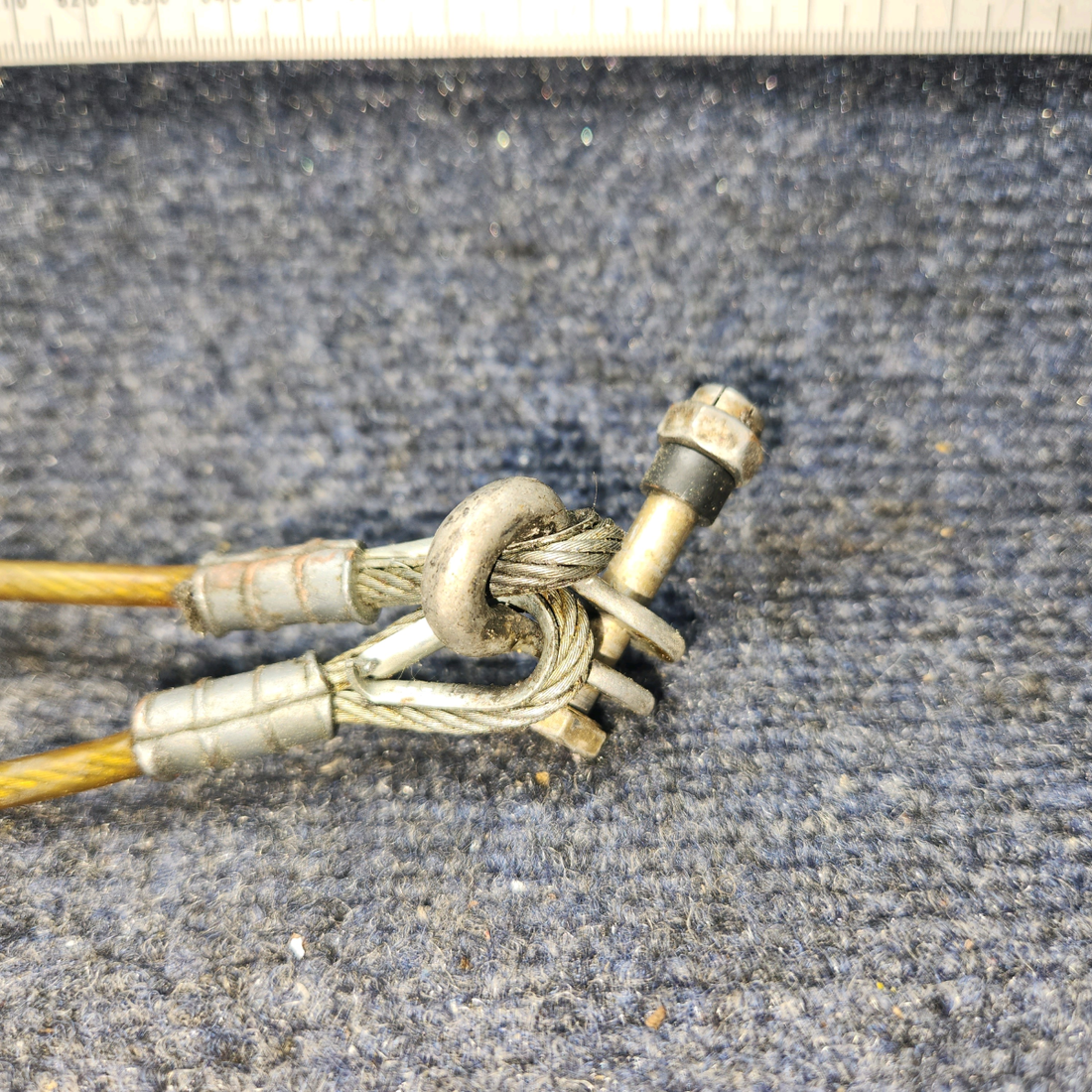 Used aircraft parts for sale, 65774-000 PIPER PA28-140 Cable Assy Seatbelt Attach - Rear Center