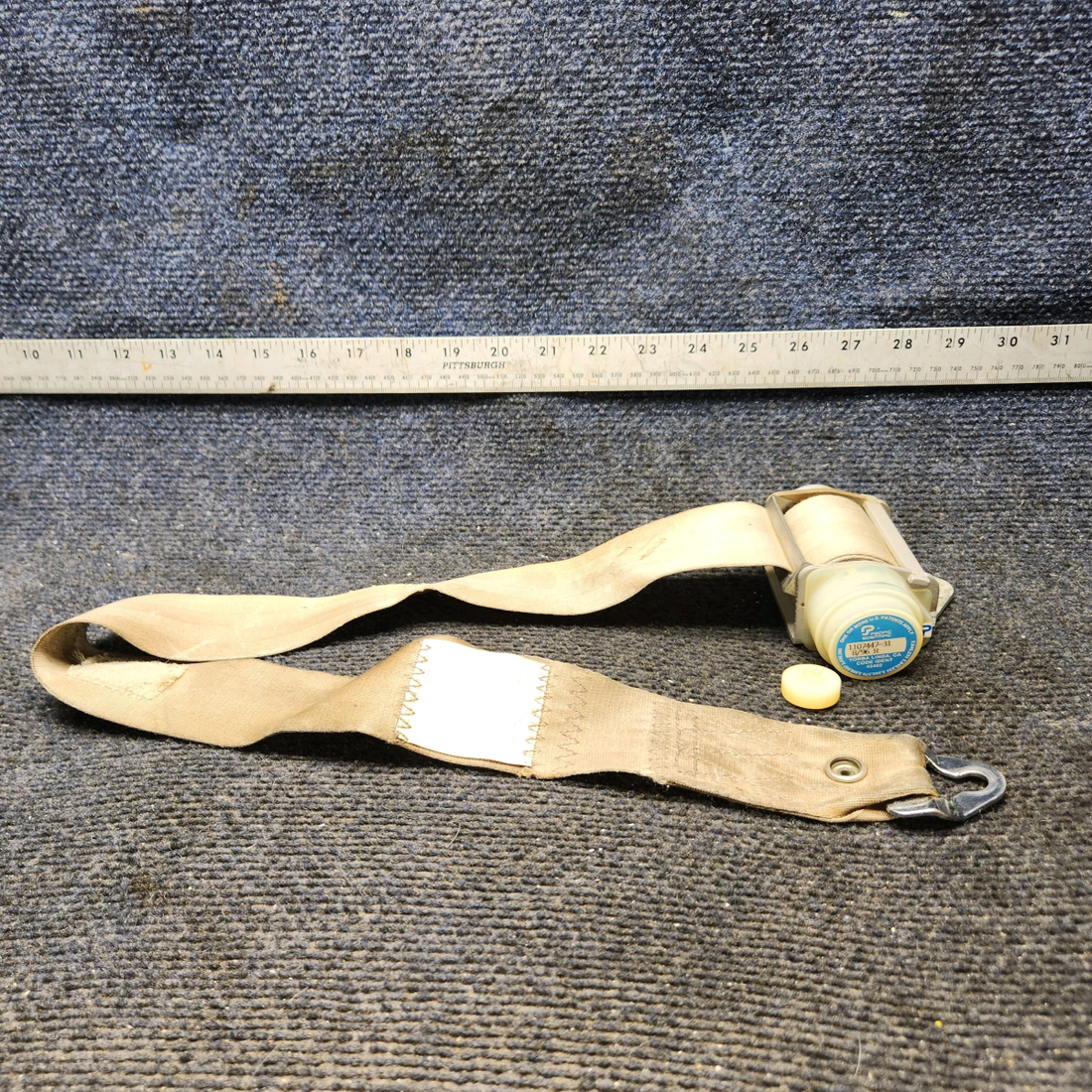 Used aircraft parts for sale, 1107447-01 Pacific Scientific 1107447-31 Piper PA28-161 Shoulder Harness Reel Assembly (Brown)