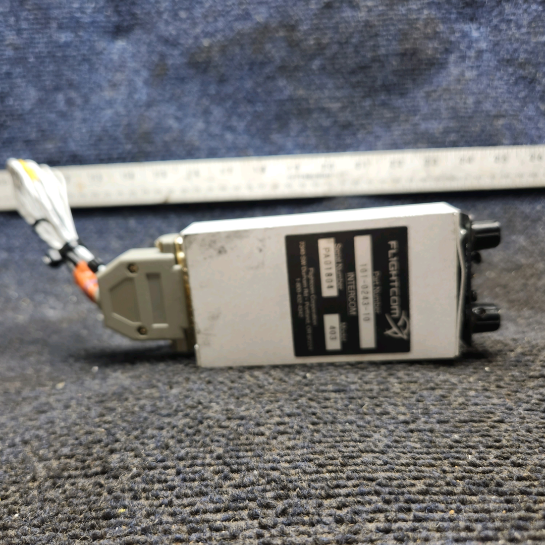 Used aircraft parts for sale, 101-0243-10 Flightcom cessna 150G 403 Intercom Assembly with Connector