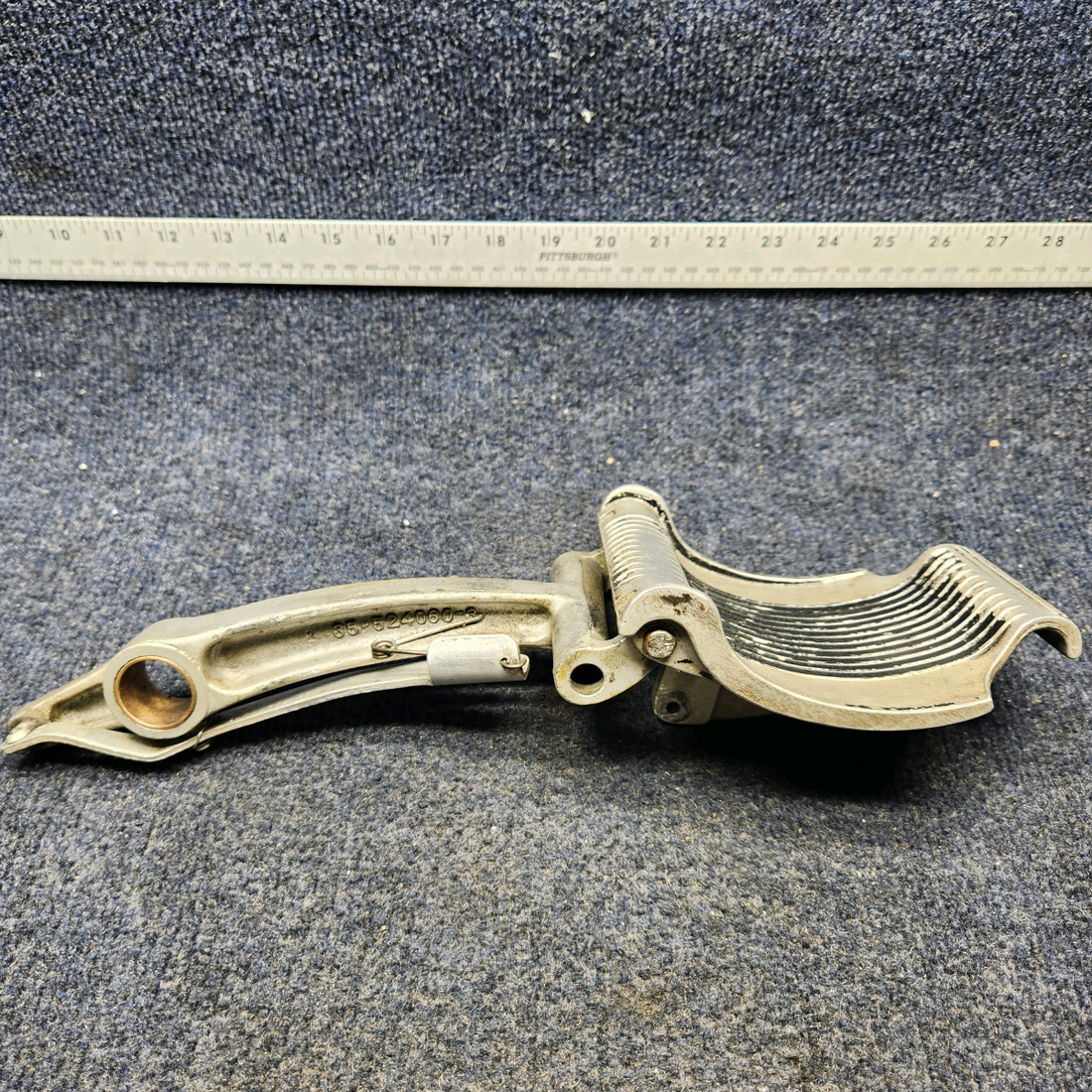 Used aircraft parts for sale, 35-524011 AND 35-524060-2 BEECHCRAFT F35 RUDDER PEDAL AND PEDAL ARM