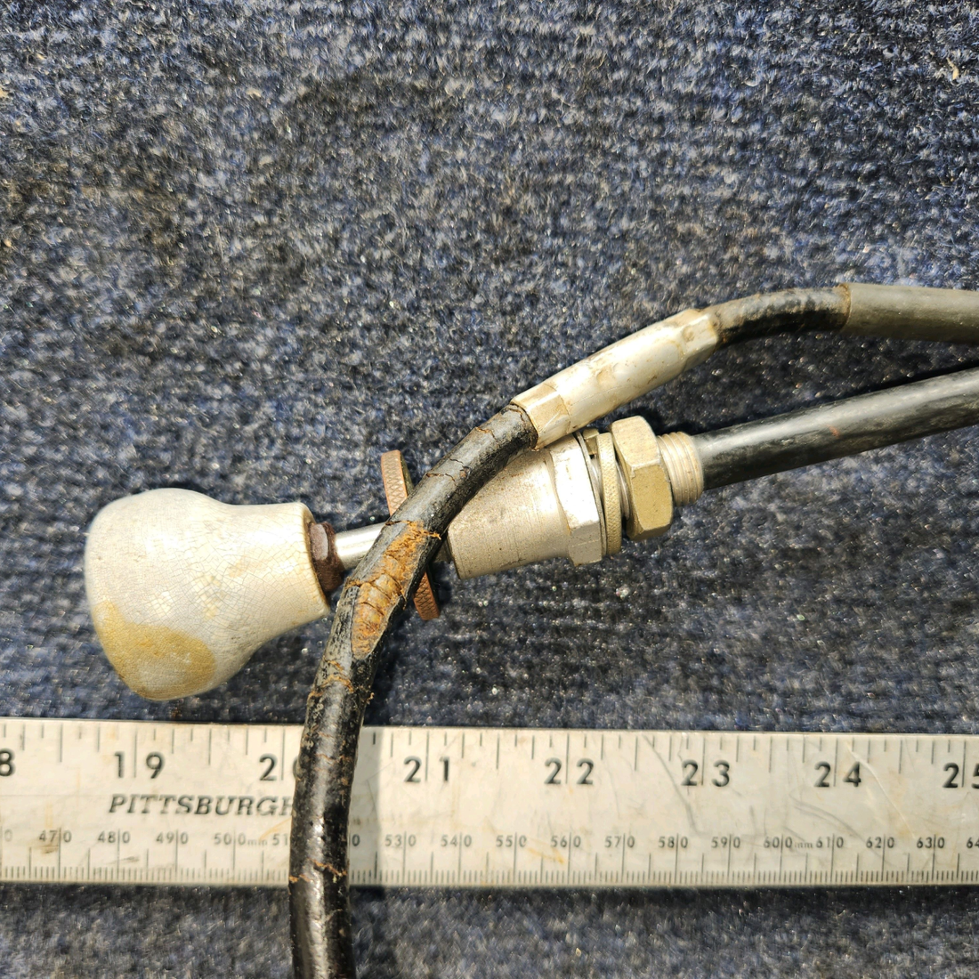 Used aircraft parts for sale, S1222-2 Cessna 172F Control Cable Assembly Throttle (Length: 45.5")