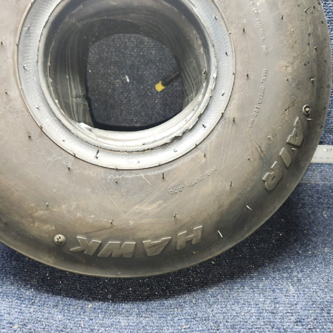 Used aircraft parts for sale, 30843 Air Hawk piper PA-28-181 6.00-6 4-Ply Type III Aircraft Tire with Tube