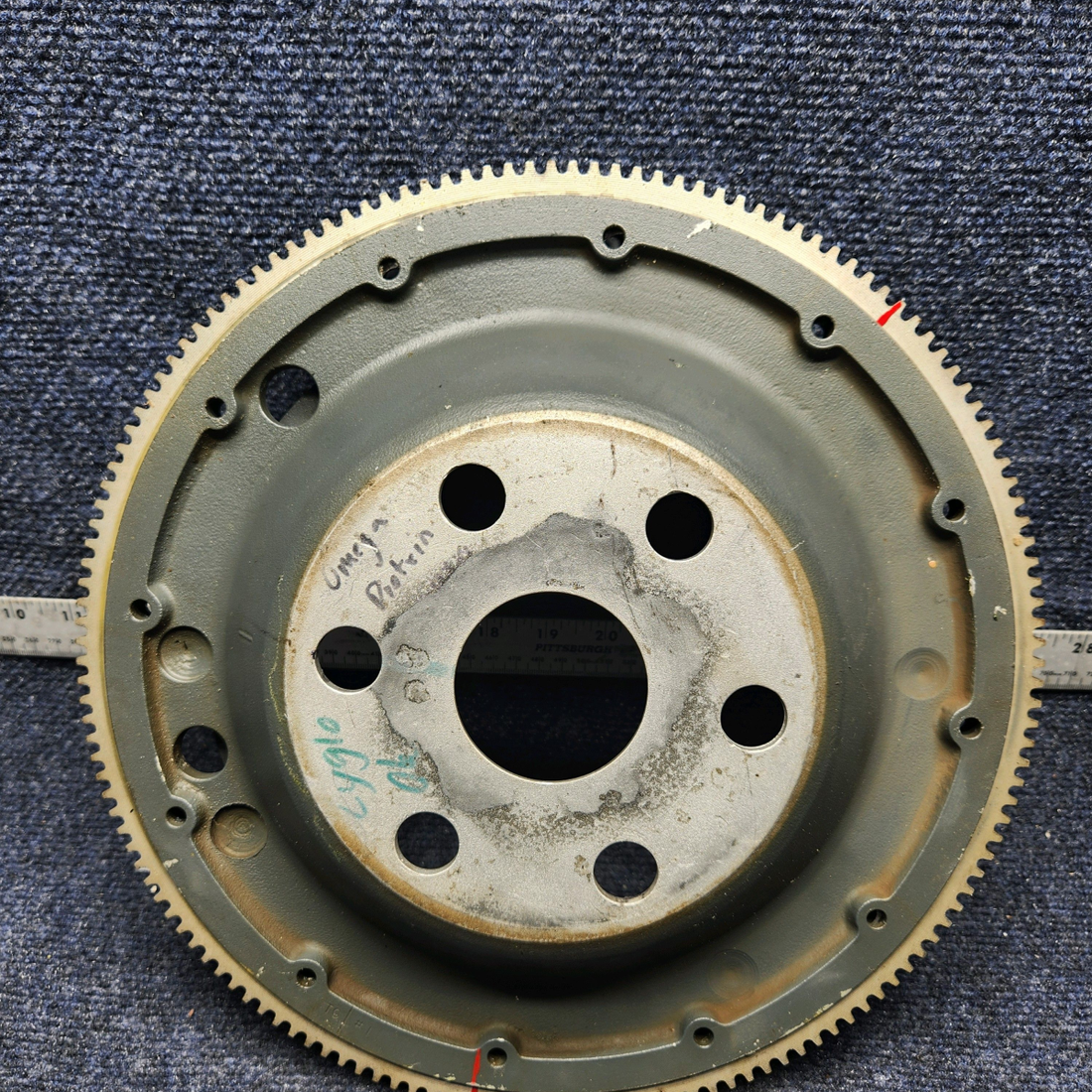 Used aircraft parts for sale, LW-16471 CESSNA C172RG STARTER RING GEAR ASSEMBLY TEETH: 149, 6 HOLES - 2 PLUGGED