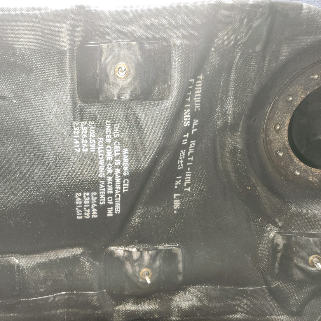 Used aircraft parts for sale, 35-921222-6 Beechcraft 35-33 10-Gallon Auxiliary Fuel Cell  - RH